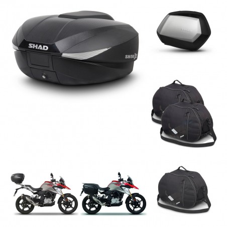 SHAD Maletas SH35 PREMIUM + soporte montaje baul SH58 accesorios KIT-462482