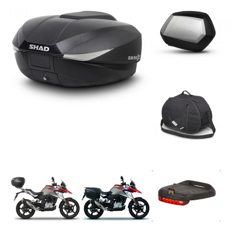 SHAD Maletas SH35 PREMIUM + soporte montaje baul SH58 accesorios KIT-462487