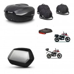 SHAD SH35 PREMIUM suitcases + mounting bracket SH58 trunk accessories KIT-462488