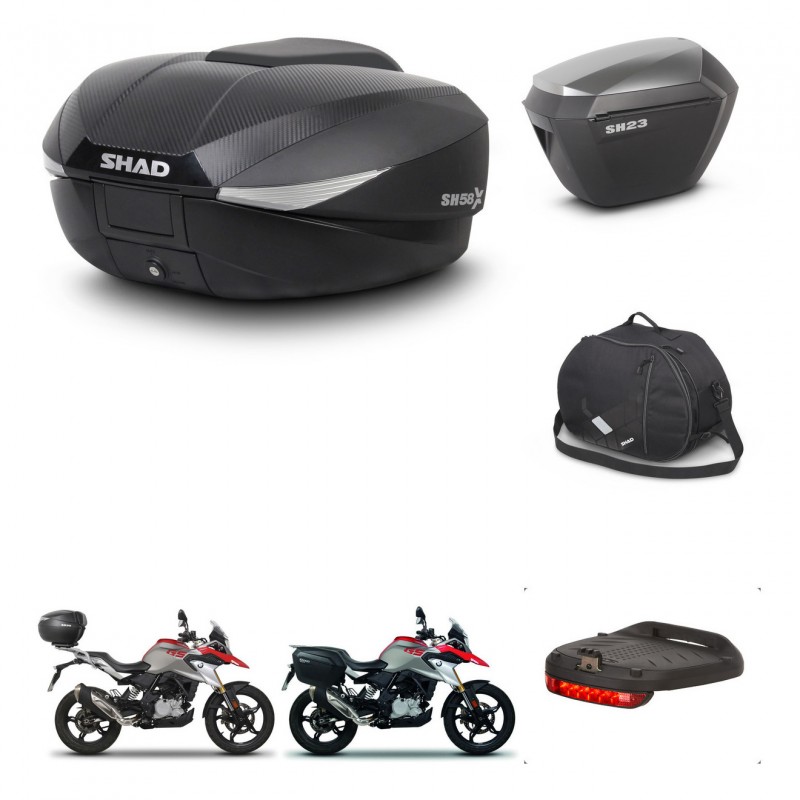 SHAD Maletas sh23 alu + soporte montaje baul SH58 accesorios KIT-462489