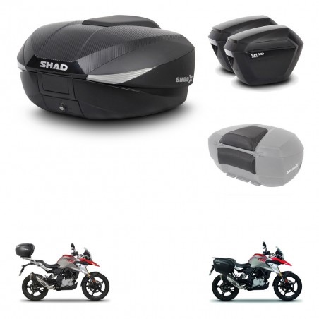 SHAD Maletas sh23 + soporte montaje baul SH58 accesorios KIT-462492