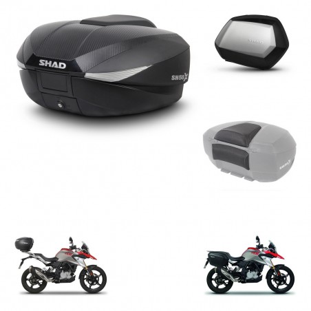 SHAD Maletas SH35 PREMIUM + soporte montaje baul SH58 accesorios KIT-462493