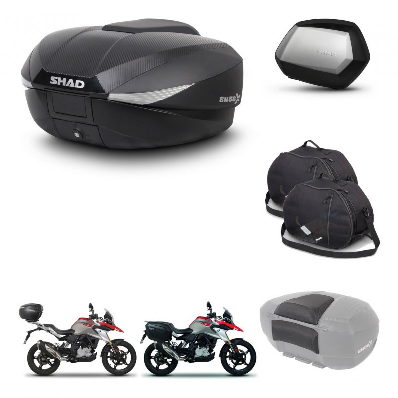 SHAD Maletas SH35 PREMIUM + soporte montaje baul SH58 accesorios KIT-462494