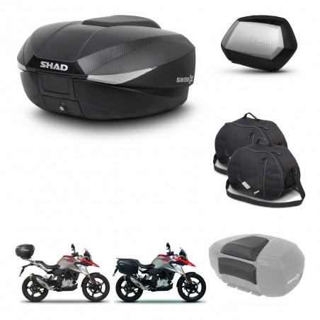 SHAD SH35 PREMIUM suitcases + mounting bracket SH58 trunk accessories KIT-462494