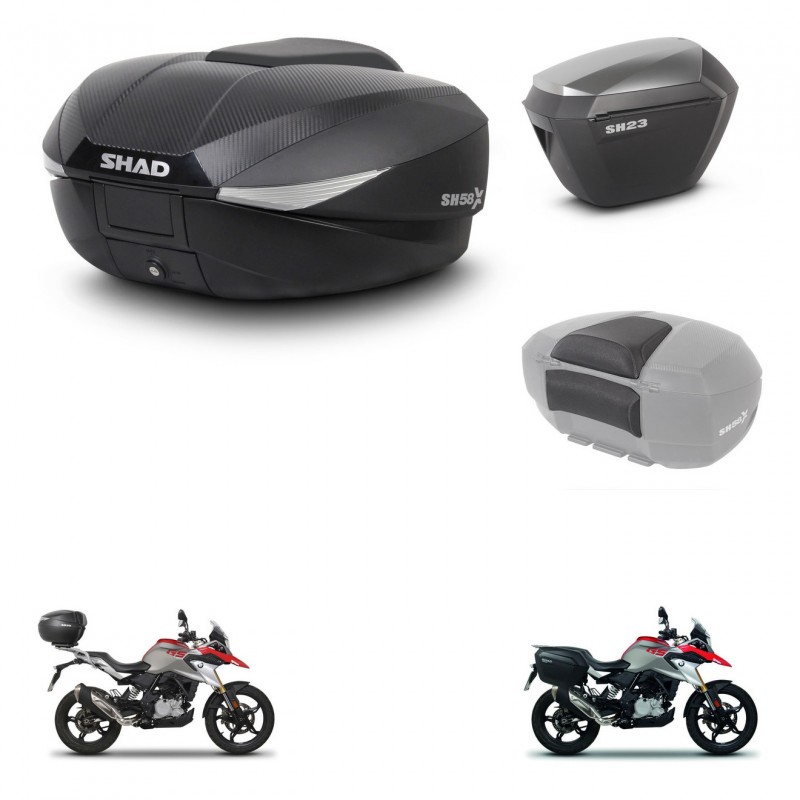 SHAD Maletas sh23 alu + soporte montaje baul SH58 accesorios KIT-462495