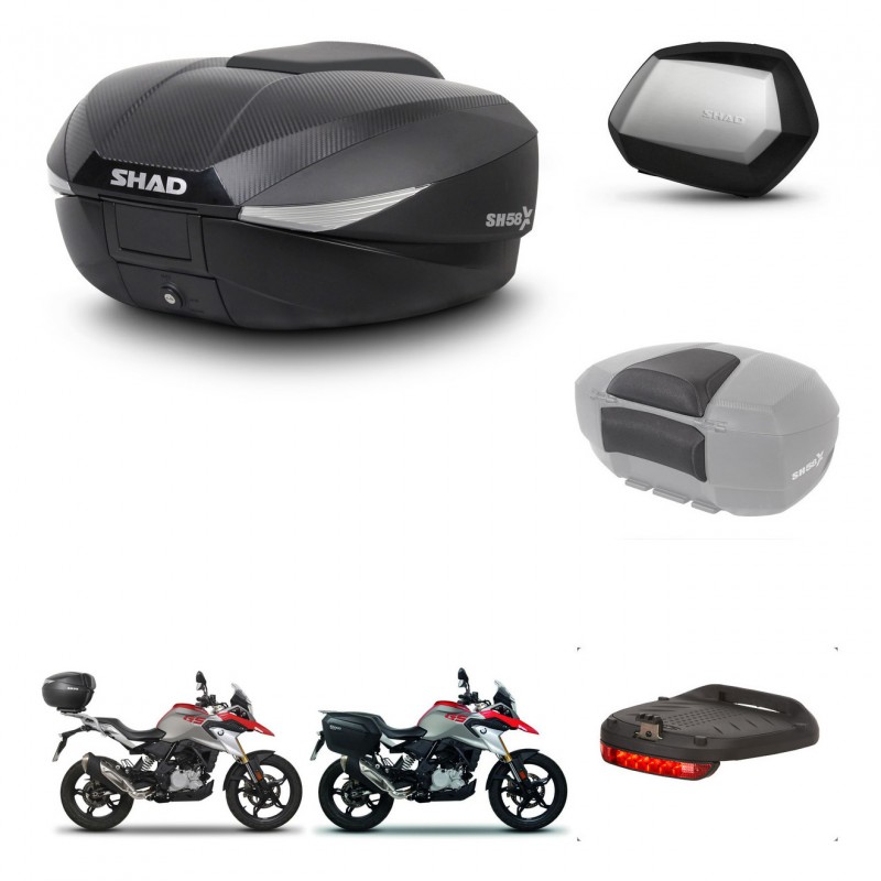 SHAD SH35 PREMIUM suitcases + mounting bracket SH58 trunk accessories KIT-462499