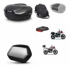 SHAD Maletas SH35 PREMIUM + soporte montaje baul SH58 accesorios KIT-462500