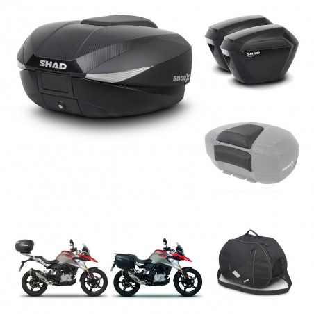 SHAD SH23 suitcases + mounting bracket SH58 trunk accessories KIT-462504