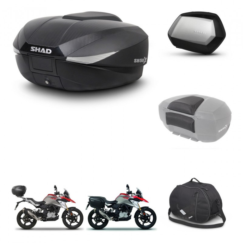 SHAD SH35 PREMIUM suitcases + mounting bracket SH58 trunk accessories KIT-462505