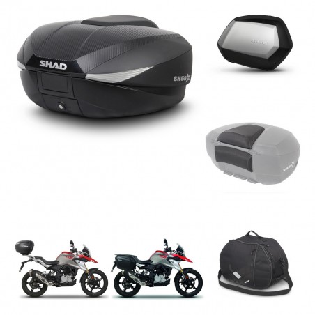 SHAD Maletas SH35 PREMIUM + soporte montaje baul SH58 accesorios KIT-462505
