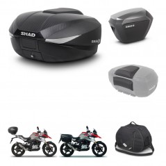 SHAD SH23 alu suitcases + mounting bracket SH58 trunk accessories KIT-462507