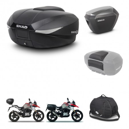 SHAD Maletas sh23 alu + soporte montaje baul SH58 accesorios KIT-462507