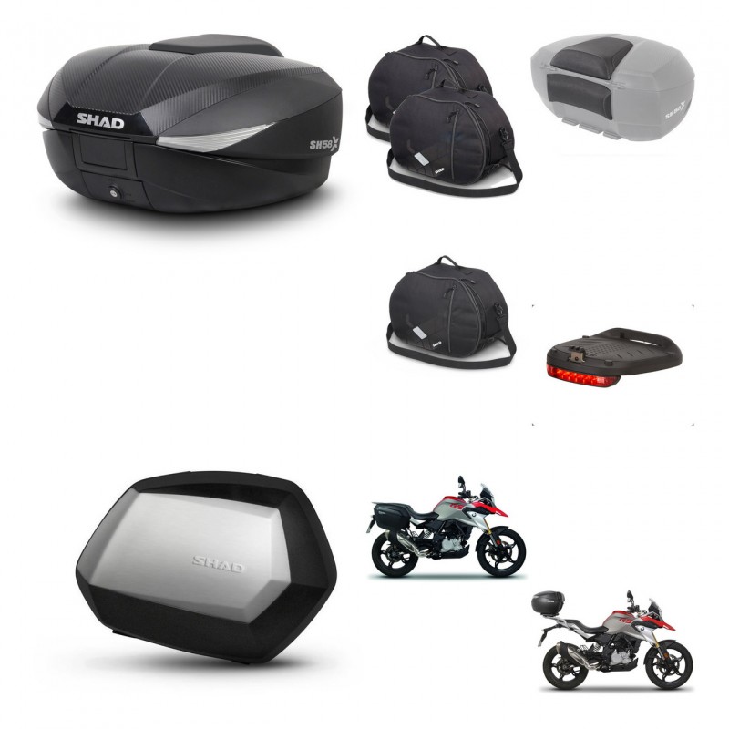 SHAD SH35 PREMIUM suitcases + mounting bracket SH58 trunk accessories KIT-462512