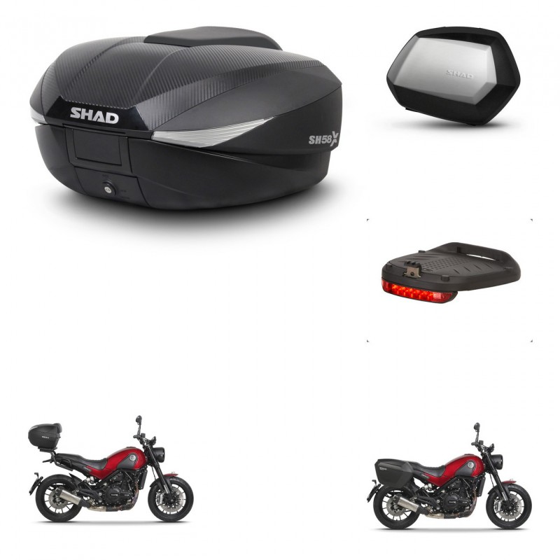 SHAD Maletas SH35 PREMIUM + soporte montaje baul SH58 accesorios KIT-462523