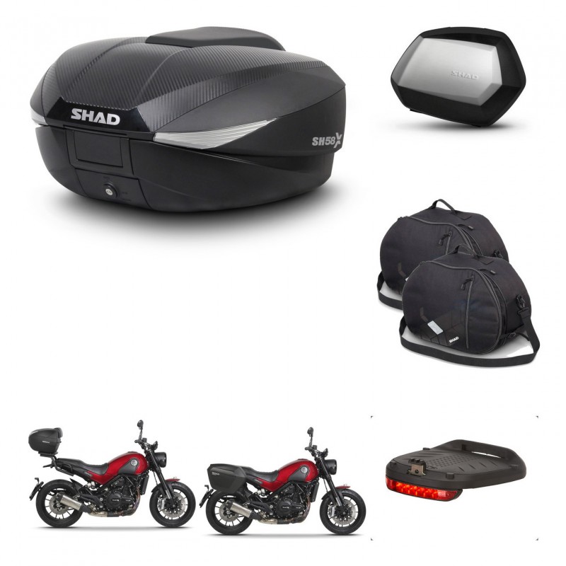 SHAD Maletas SH35 PREMIUM + soporte montaje baul SH58 accesorios KIT-462524