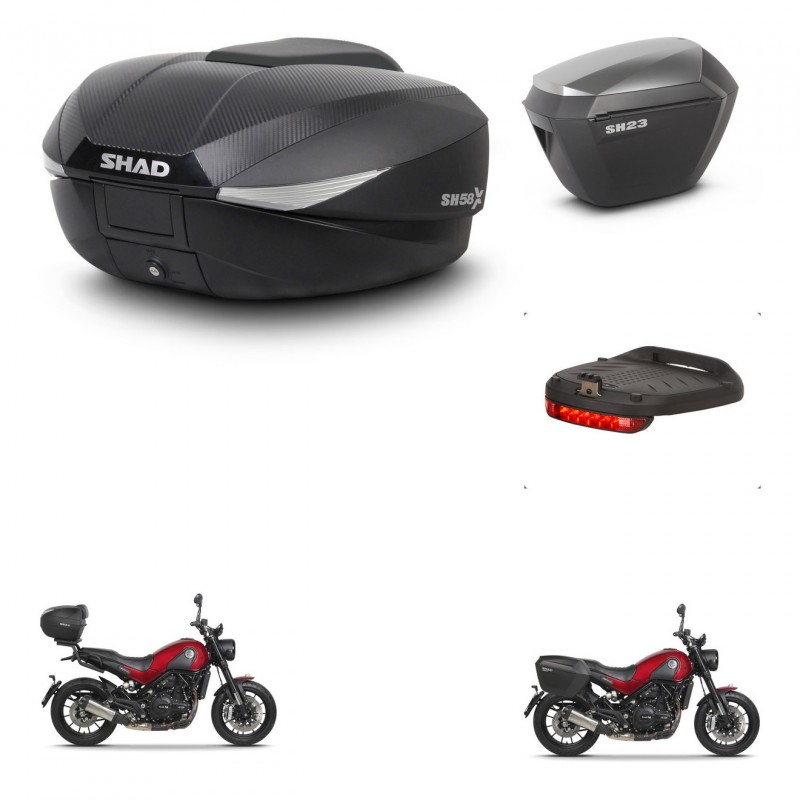 SHAD Maletas sh23 alu + soporte montaje baul SH58 accesorios KIT-462525