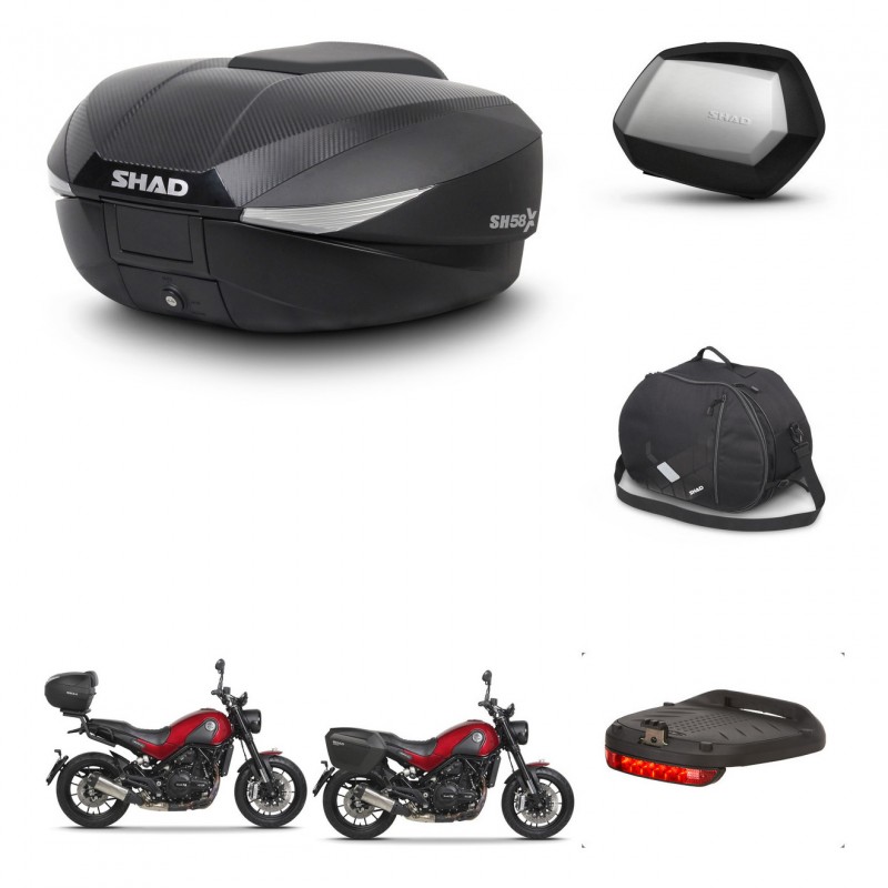 SHAD Maletas SH35 PREMIUM + soporte montaje baul SH58 accesorios KIT-462535