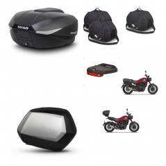 SHAD Maletas SH35 PREMIUM + soporte montaje baul SH58 accesorios KIT-462536