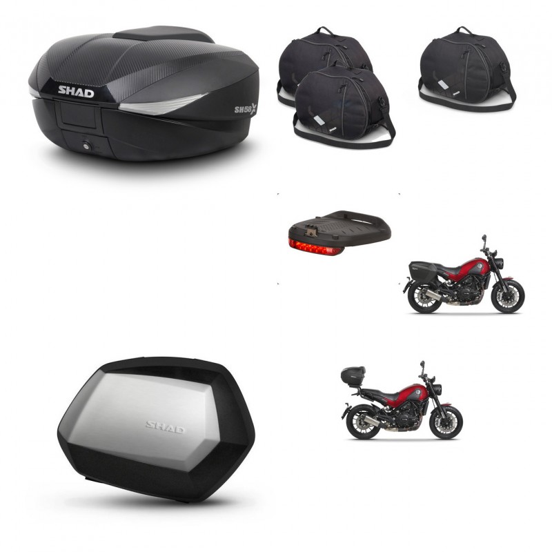 SHAD Maletas SH35 PREMIUM + soporte montaje baul SH58 accesorios KIT-462536