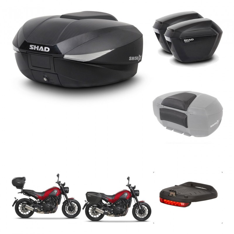 SHAD Maletas sh23 + soporte montaje baul SH58 accesorios KIT-462546
