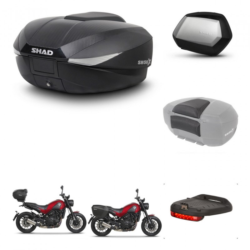 SHAD Maletas SH35 PREMIUM + soporte montaje baul SH58 accesorios KIT-462547