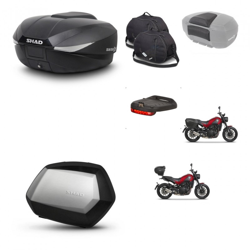SHAD SH35 PREMIUM suitcases + mounting bracket SH58 trunk accessories KIT-462548