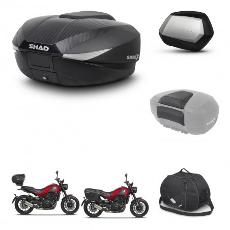 SHAD Maletas SH35 PREMIUM + soporte montaje baul SH58 accesorios KIT-462553