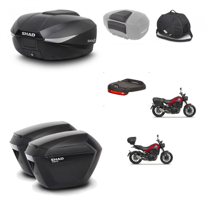 SHAD Maletas sh23 + soporte montaje baul SH58 accesorios KIT-462558