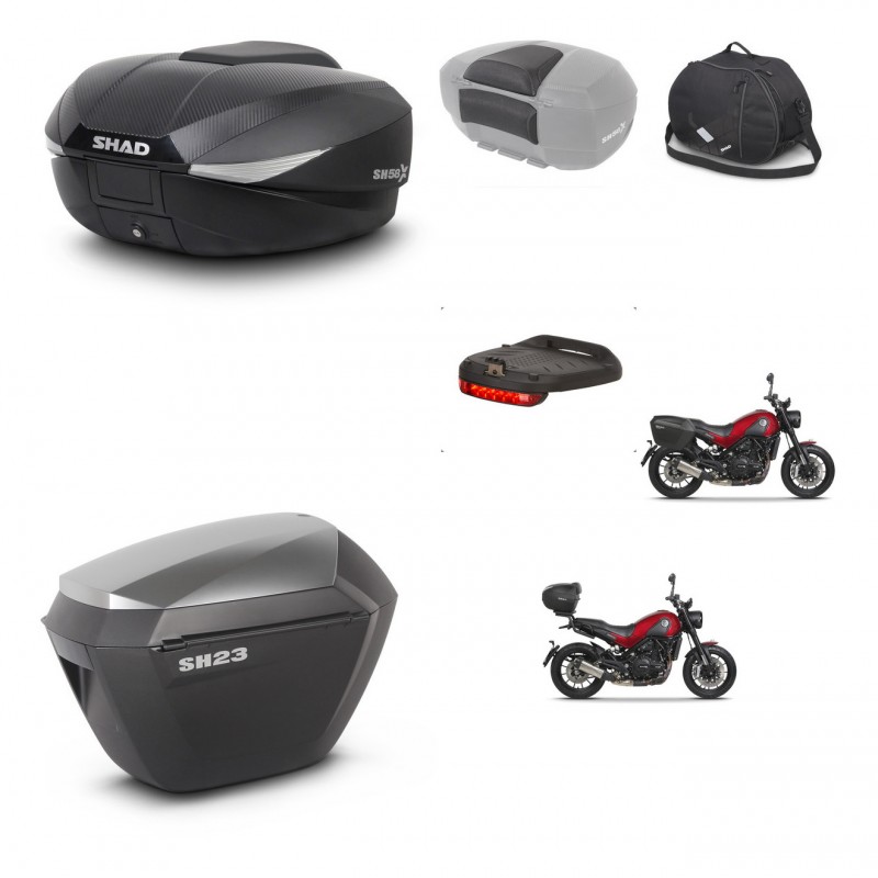 SHAD Maletas sh23 alu + soporte montaje baul SH58 accesorios KIT-462561