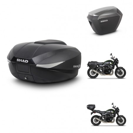 SHAD SH23 alu suitcases + mounting bracket SH58 trunk KIT-462567