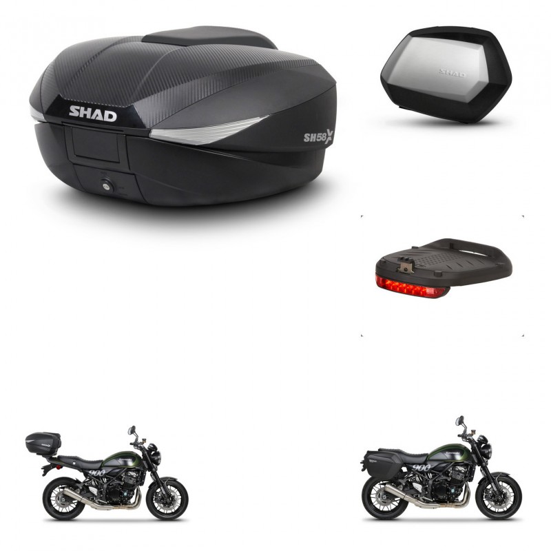 SHAD Maletas SH35 PREMIUM + soporte montaje baul SH58 accesorios KIT-462571
