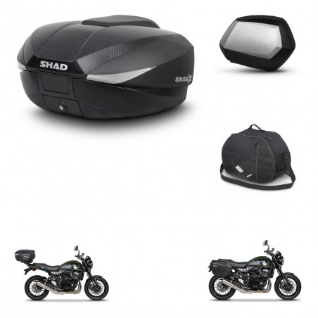 SHAD Maletas SH35 PREMIUM + soporte montaje baul SH58 accesorios KIT-462577