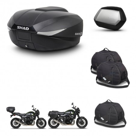 SHAD Maletas SH35 PREMIUM + soporte montaje baul SH58 accesorios KIT-462578