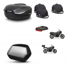 SHAD Maletas SH35 PREMIUM + soporte montaje baul SH58 accesorios KIT-462584