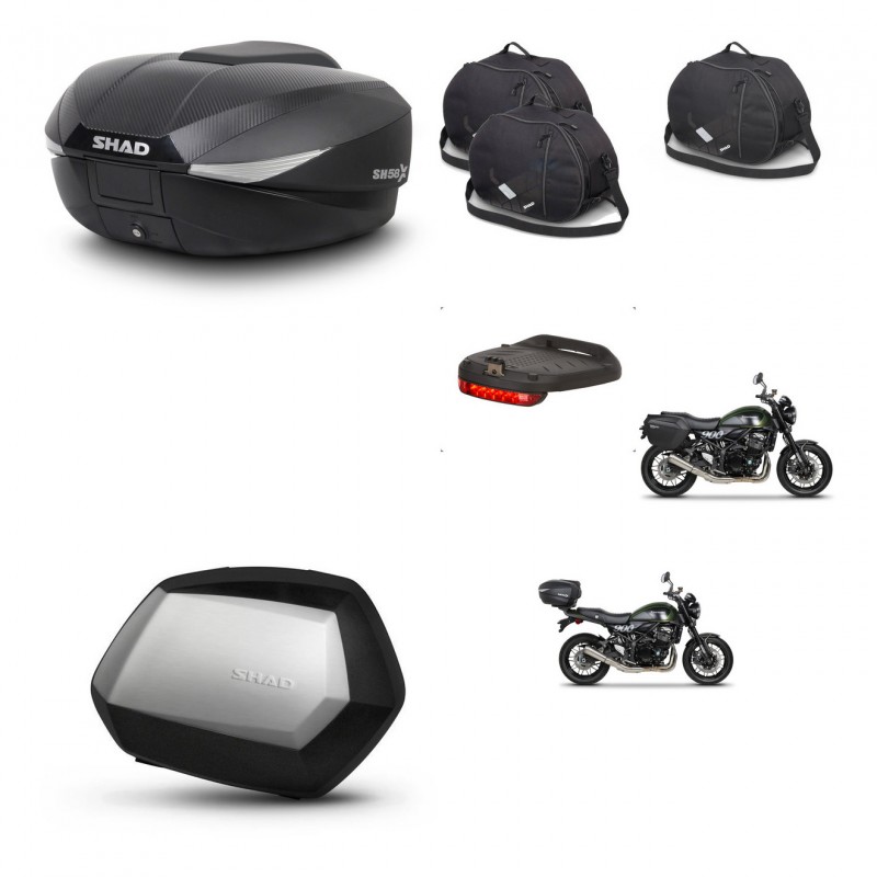 SHAD Maletas SH35 PREMIUM + soporte montaje baul SH58 accesorios KIT-462584