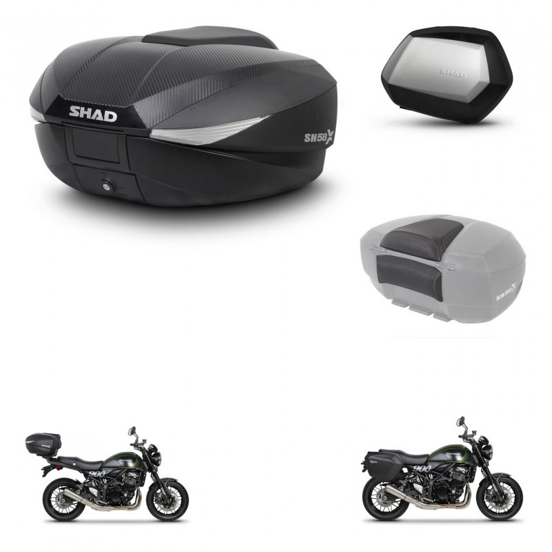 SHAD Maletas SH35 PREMIUM + soporte montaje baul SH58 accesorios KIT-462589
