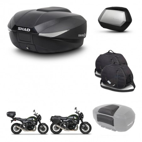 SHAD Maletas SH35 PREMIUM + soporte montaje baul SH58 accesorios KIT-462590