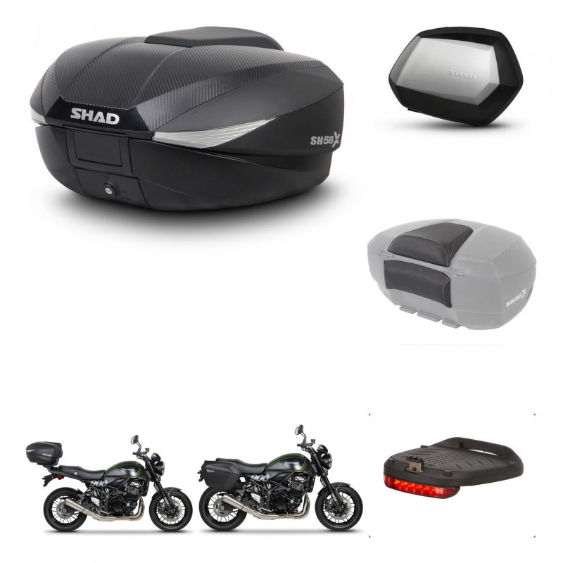 SHAD Maletas SH35 PREMIUM + soporte montaje baul SH58 accesorios KIT-462595