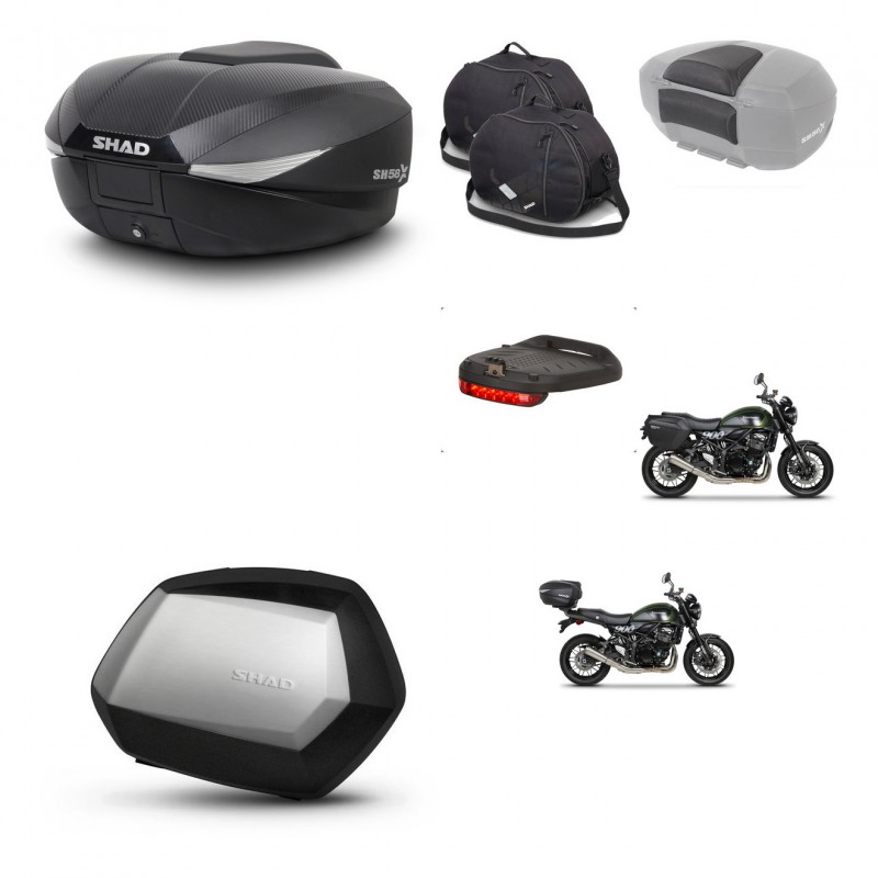 SHAD SH35 PREMIUM suitcases + mounting bracket SH58 trunk accessories KIT-462596