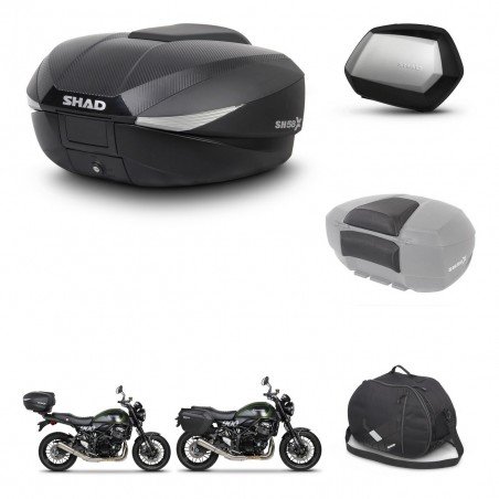 SHAD Maletas SH35 PREMIUM + soporte montaje baul SH58 accesorios KIT-462601