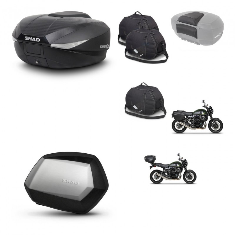 SHAD SH35 PREMIUM suitcases + mounting bracket SH58 trunk accessories KIT-462602