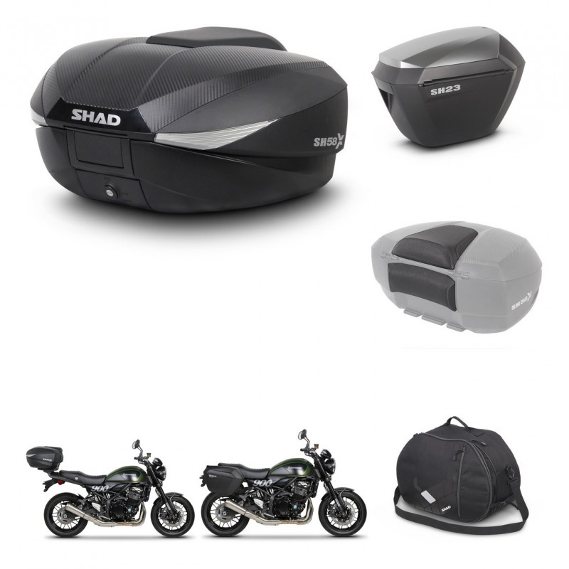 SHAD Maletas sh23 alu + soporte montaje baul SH58 accesorios KIT-462603