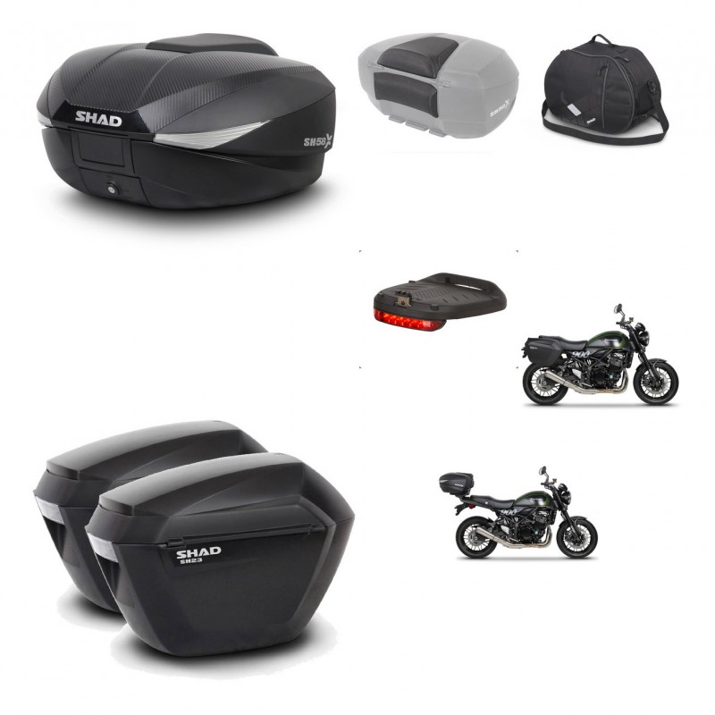 SHAD Maletas sh23 + soporte montaje baul SH58 accesorios KIT-462606