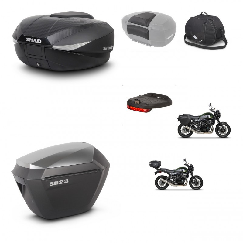 SHAD Maletas sh23 alu + soporte montaje baul SH58 accesorios KIT-462609