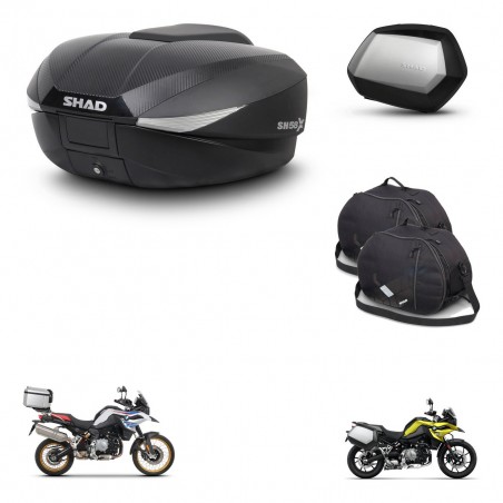 SHAD Maletas SH35 PREMIUM + soporte montaje baul SH58 accesorios KIT-462614