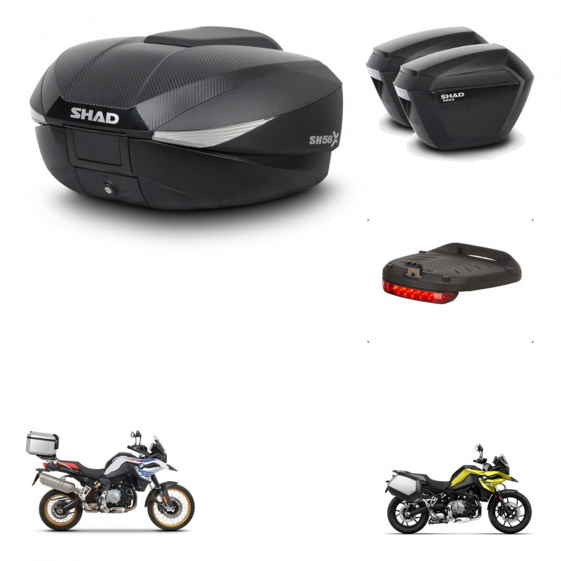 SHAD Maletas sh23 + soporte montaje baul SH58 accesorios KIT-462618