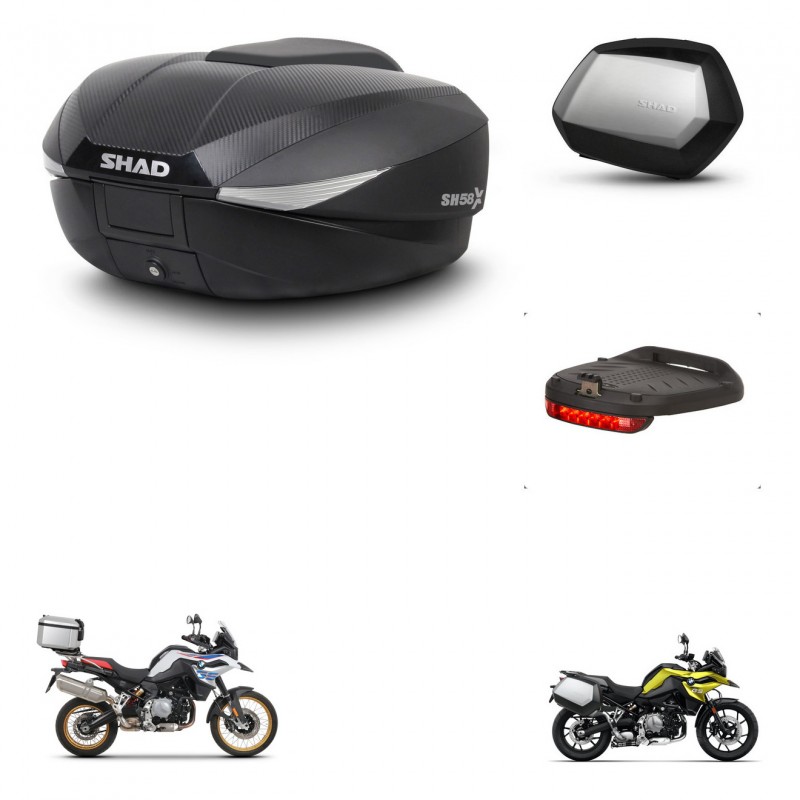 SHAD Maletas SH35 PREMIUM + soporte montaje baul SH58 accesorios KIT-462619