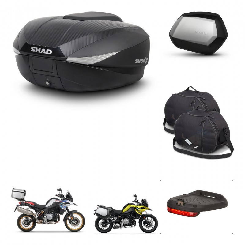 SHAD SH35 PREMIUM suitcases + mounting bracket SH58 trunk accessories KIT-462620