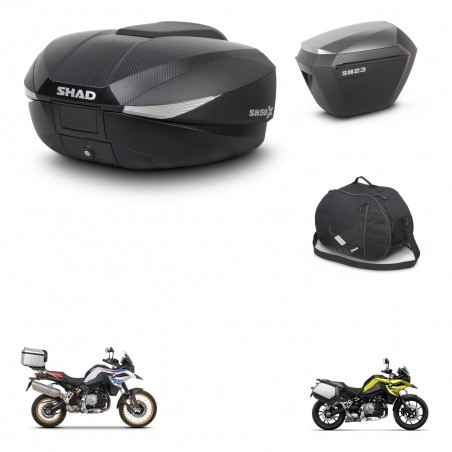 SHAD Maletas sh23 alu + soporte montaje baul SH58 accesorios KIT-462627