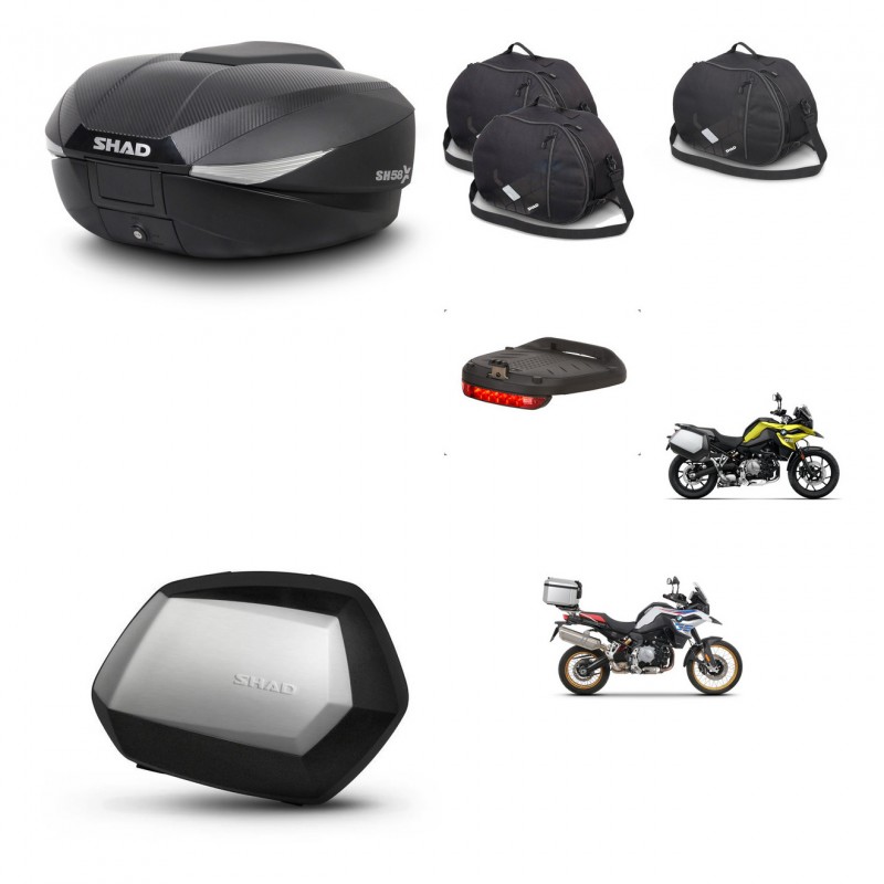 SHAD Maletas SH35 PREMIUM + soporte montaje baul SH58 accesorios KIT-462632